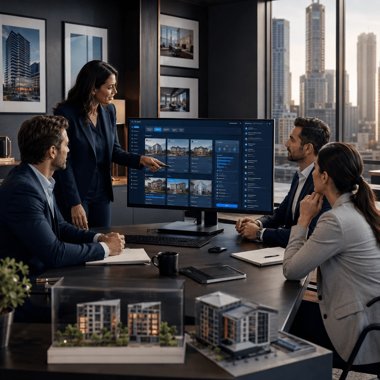 Real Estate professionals using a connected business system